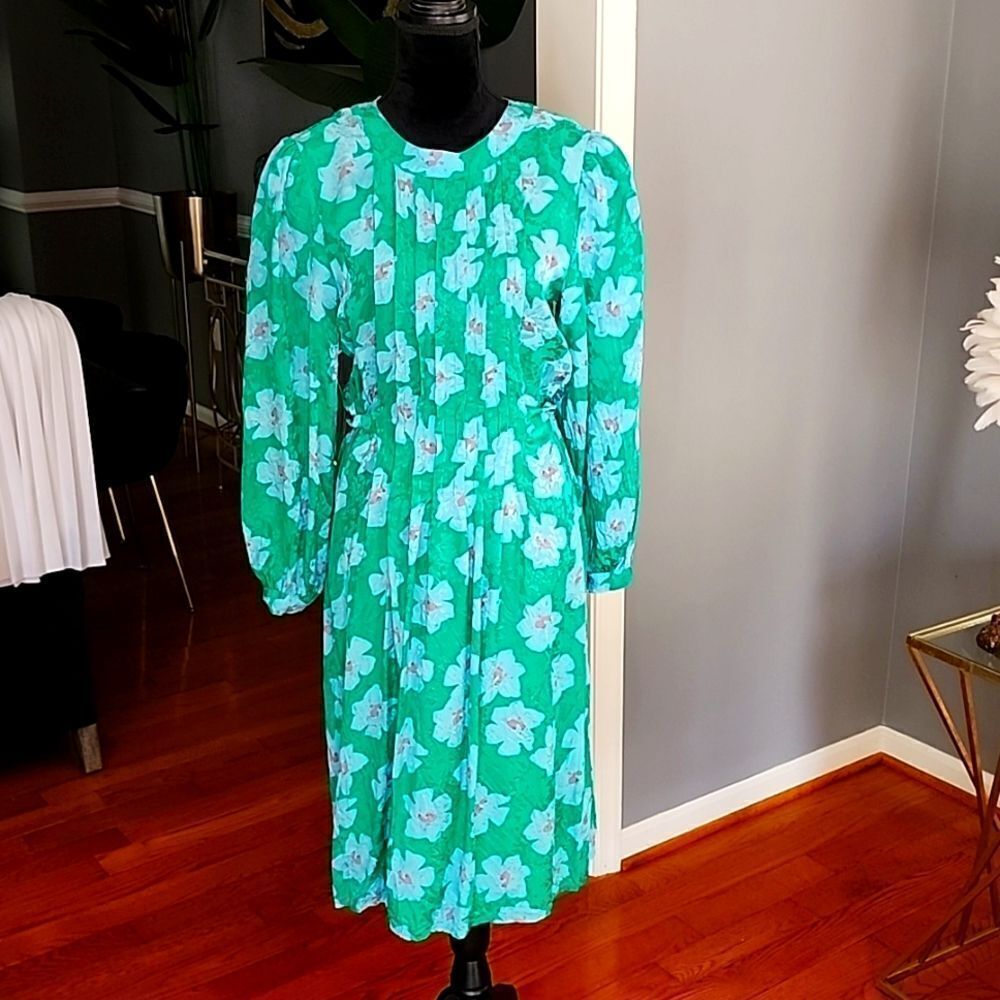 Vintage 100% silk dress sz 12